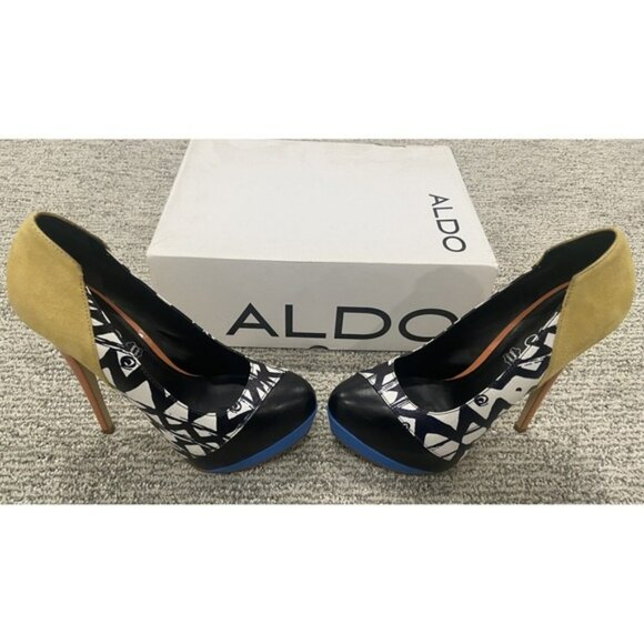 Aldo Strombeck Women's Multi Colored Leather Stiletto Pumps Size 5 (EU 36)‎ - Picture 1 of 7